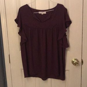 LOFT maroon/burgundy blouse